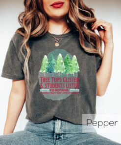 Funny Christmas Shirt for Teachers - Vintage T Shirt with Humorous Design About Students Not Listening