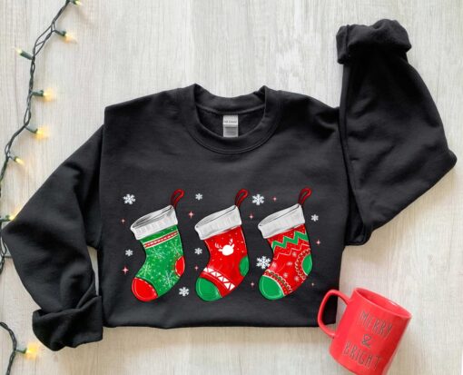 funny christmas shirt for women vintage style sweatshirt with unique sock design ideal for holiday outfits and celebrations 1uywq scaled