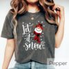 funny christmas shirt let it snow snowman crewneck t shirt for winter celebrations and holiday parties s55ac