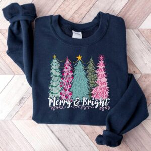 funny christmas shirt merry and bright design comfortable sweatshirt for holiday celebrations vintage style christmas apparel mxexn