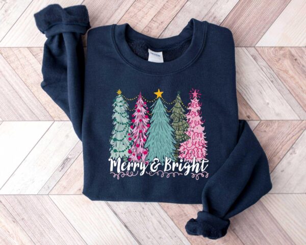 funny christmas shirt merry and bright design comfortable sweatshirt for holiday celebrations vintage style christmas apparel