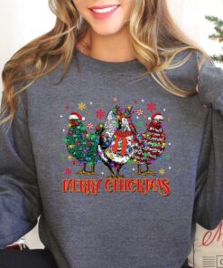 funny christmas shirt merry chickmas sweatshirt comfortable apparel for holiday celebrations vintage t shirts and hoodies 35bqx