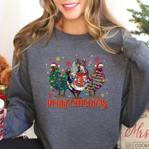 funny christmas shirt merry chickmas sweatshirt comfortable apparel for holiday celebrations vintage t shirts and hoodies 35bqx