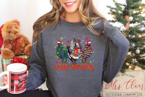 funny christmas shirt merry chickmas sweatshirt comfortable apparel for holiday celebrations vintage t shirts and hoodies