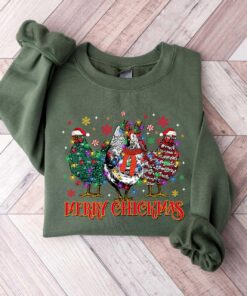 funny christmas shirt merry chickmas sweatshirt comfortable apparel for holiday celebrations vintage t shirts and hoodies ejqv8