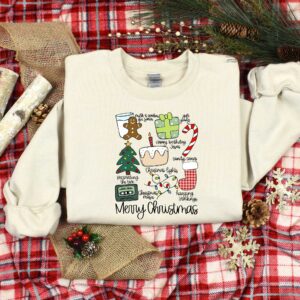 funny christmas shirt merry christmas doodle design soft cotton t shirt for women vintage style holiday apparel bhku0 scaled