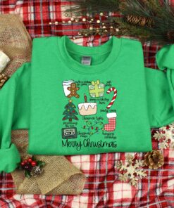 funny christmas shirt merry christmas doodle design soft cotton t shirt for women vintage style holiday apparel m84oj scaled