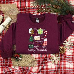 funny christmas shirt merry christmas doodle design soft cotton t shirt for women vintage style holiday apparel zilut scaled