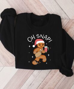 funny christmas shirt oh snap gingerbread sweatshirt sparkly christmas crewneck vintage t shirt for holiday celebrations 57wyo scaled