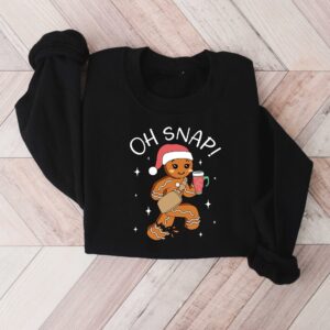 funny christmas shirt oh snap gingerbread sweatshirt sparkly christmas crewneck vintage t shirt for holiday celebrations 57wyo scaled