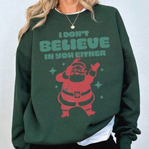 funny christmas shirt unisex crewneck santa claus design comfortable sweatshirt for holiday wear vintage t shirts and pajamas faujs