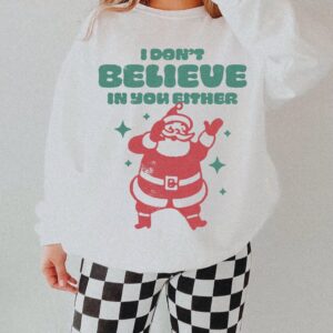 funny christmas shirt unisex crewneck santa claus design comfortable sweatshirt for holiday wear vintage t shirts and pajamas rxnpp