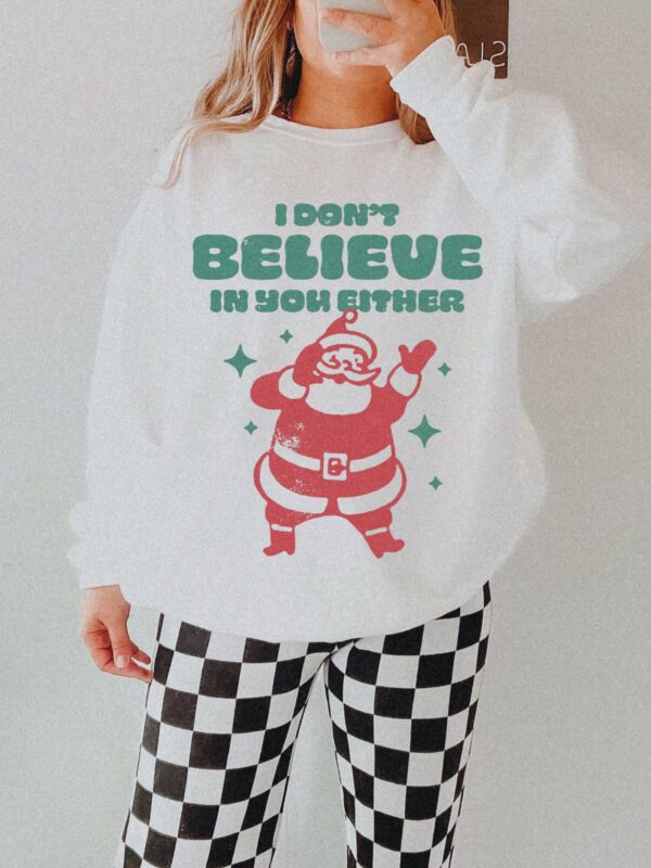 funny christmas shirt unisex crewneck santa claus design comfortable sweatshirt for holiday wear vintage t shirts and pajamas