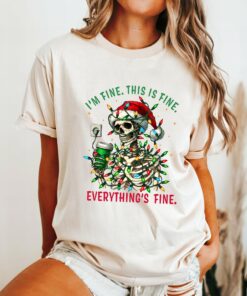 funny christmas shirts im fine everything is fine sweatshirt for women holiday sweater with unique design and comfortable fit oj9hs