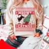 funny christmas shirts meowy catmas ugly sweater unisex cat lover sweatshirt for festive holiday celebrations 6llzb