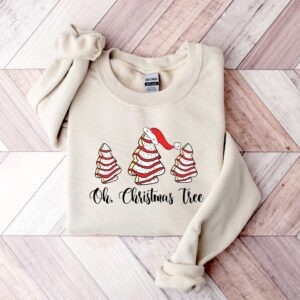 funny christmas shirts oh christmas tree design vintage t shirt for women with unique christmas cake and tree graphics nlmuv scaled