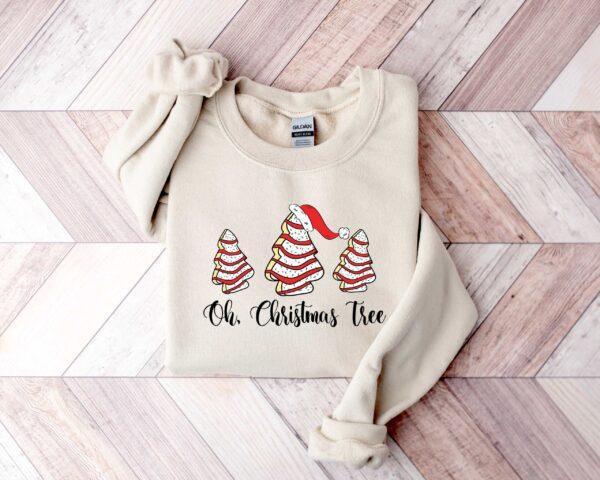 funny christmas shirts oh christmas tree design vintage t shirt for women with unique christmas cake and tree graphics nlmuv scaled