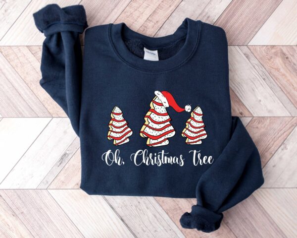 funny christmas shirts oh christmas tree design vintage t shirt for women with unique christmas cake and tree graphics pvjzz scaled