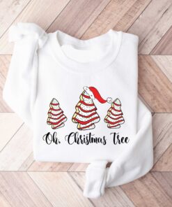 funny christmas shirts oh christmas tree design vintage t shirt for women with unique christmas cake and tree graphics x8dxx scaled