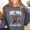 funny christmas shirts retro raccoon design sorry santa ive been feral vintage t shirt for holiday humor and festive fun szv88