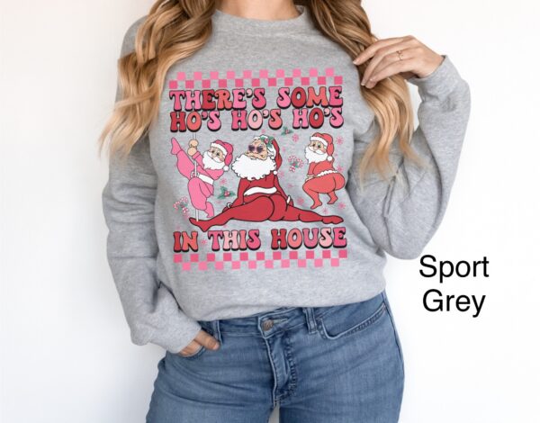 funny christmas shirts twerking santa sweatshirt unique design for holiday parties comfortable fit ugly christmas sweater style pp1cw