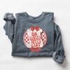 Funny Christmas Sweater for Women - On Santas Petty List Crewneck Sweatshirt with Unique Holiday Design