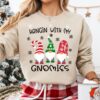 funny christmas sweatshirt hangin with my gnomies design family matching sweater with holiday gnomes for seasonal celebrations damhd scaled