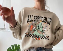 Funny Christmas Sweatshirt All Spruced Up Crewneck Unique Design for Holiday Celebrations Vintage Style Comfortable Fit 5 funny christmas sweatshirt all spruced up crewneck unique design for holiday celebrations vintage style comfortable fit 027ft