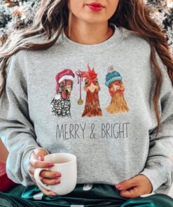 funny christmas sweatshirt featuring chickens for farm animal lovers cute holiday sweater with unique design exquo