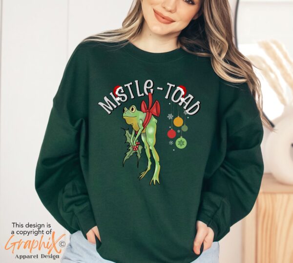 funny christmas sweatshirt featuring missile toad and mistletoe frog design man i love frogs milf theme for unique holiday style bar8u