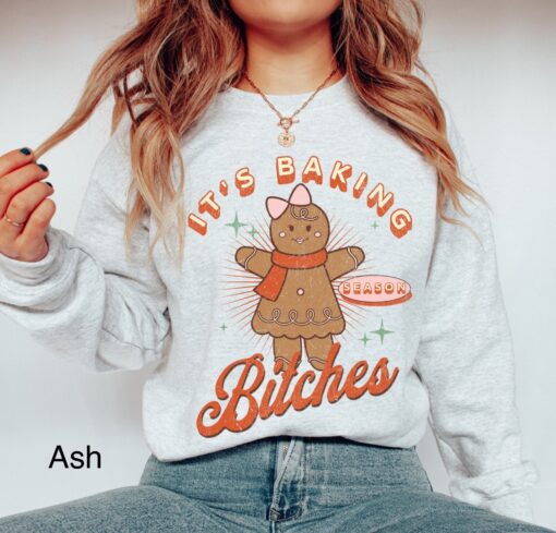 funny christmas sweatshirt for baking enthusiasts retro gingerbread cookie design perfect for holiday baking crew jopej