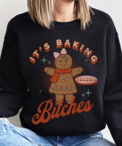 funny christmas sweatshirt for baking enthusiasts retro gingerbread cookie design perfect for holiday baking crew sxgag