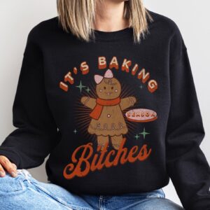 funny christmas sweatshirt for baking enthusiasts retro gingerbread cookie design perfect for holiday baking crew sxgag