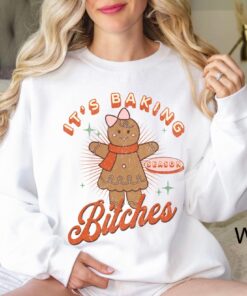 funny christmas sweatshirt for baking enthusiasts retro gingerbread cookie design perfect for holiday baking crew trlcy