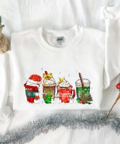 funny christmas sweatshirt for coffee lovers featuring winter snowman design and latte graphics ilduc scaled