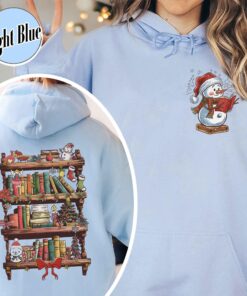 funny christmas sweatshirt for librarians book lover design with snowman reading unique library apparel for bookworms 34uc5