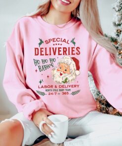 funny christmas sweatshirt for nicu and labor delivery nurses with special deliveries design comfortable holiday apparel vkmqz