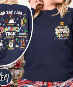 funny christmas sweatshirt for pharmacy techs unique pharmacy shirt with bible verse design ideal for future nurses gdyjc