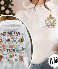 funny christmas sweatshirt for pharmacy techs unique pharmacy shirt with bible verse design ideal for future nurses hynwb