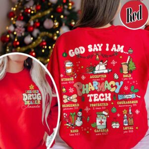 funny christmas sweatshirt for pharmacy techs unique pharmacy shirt with bible verse design ideal for future nurses q1yoo