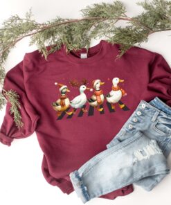 funny christmas sweatshirt for women featuring duck design perfect for farm lovers and holiday celebrations eyh9y scaled