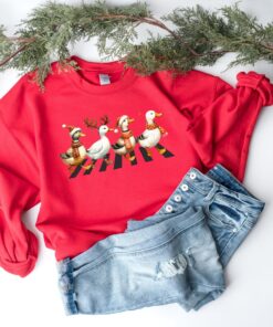 funny christmas sweatshirt for women featuring duck design perfect for farm lovers and holiday celebrations swxes scaled