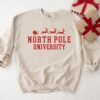 funny christmas sweatshirt for women north pole university crewneck vintage style christmas sweater with unique design uakhq