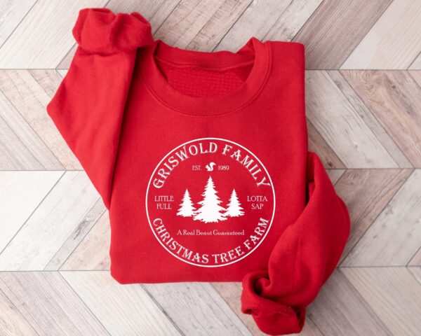 funny christmas sweatshirt griswold family design with christmas tree farm theme for holiday cheer and christmas vacation celebrations 6cxrg scaled