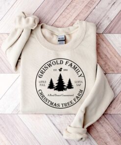 funny christmas sweatshirt griswold family design with christmas tree farm theme for holiday cheer and christmas vacation celebrations kulng scaled