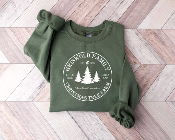 funny christmas sweatshirt griswold family design with christmas tree farm theme for holiday cheer and christmas vacation celebrations medao scaled