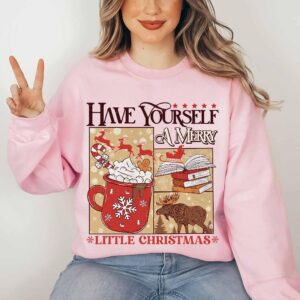 funny christmas sweatshirt have yourself a merry little christmas bookish hoodie for women perfect for bookworms cqinf