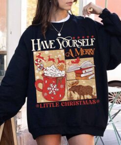 funny christmas sweatshirt have yourself a merry little christmas bookish hoodie for women perfect for bookworms t83lp