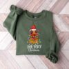 funny christmas sweatshirt merry chickmas chicken design for farmers vintage style long sleeve t shirt oykcl scaled