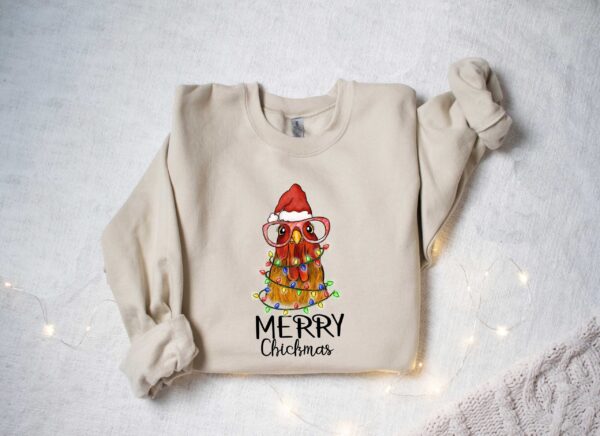 funny christmas sweatshirt merry chickmas chicken design for farmers vintage style long sleeve t shirt xwjfp scaled